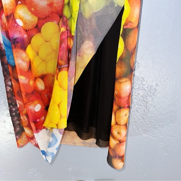 Zara Fruit Mesh Maxi Dress Size Small - Picture 9 of 9